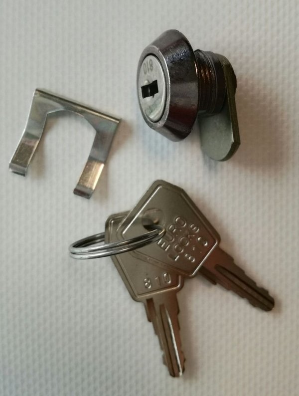 Uebler E1585 Schließzylinder inkl. 2 Schlüssel (für Handhebel mit Kunststoff-Sicherung)
